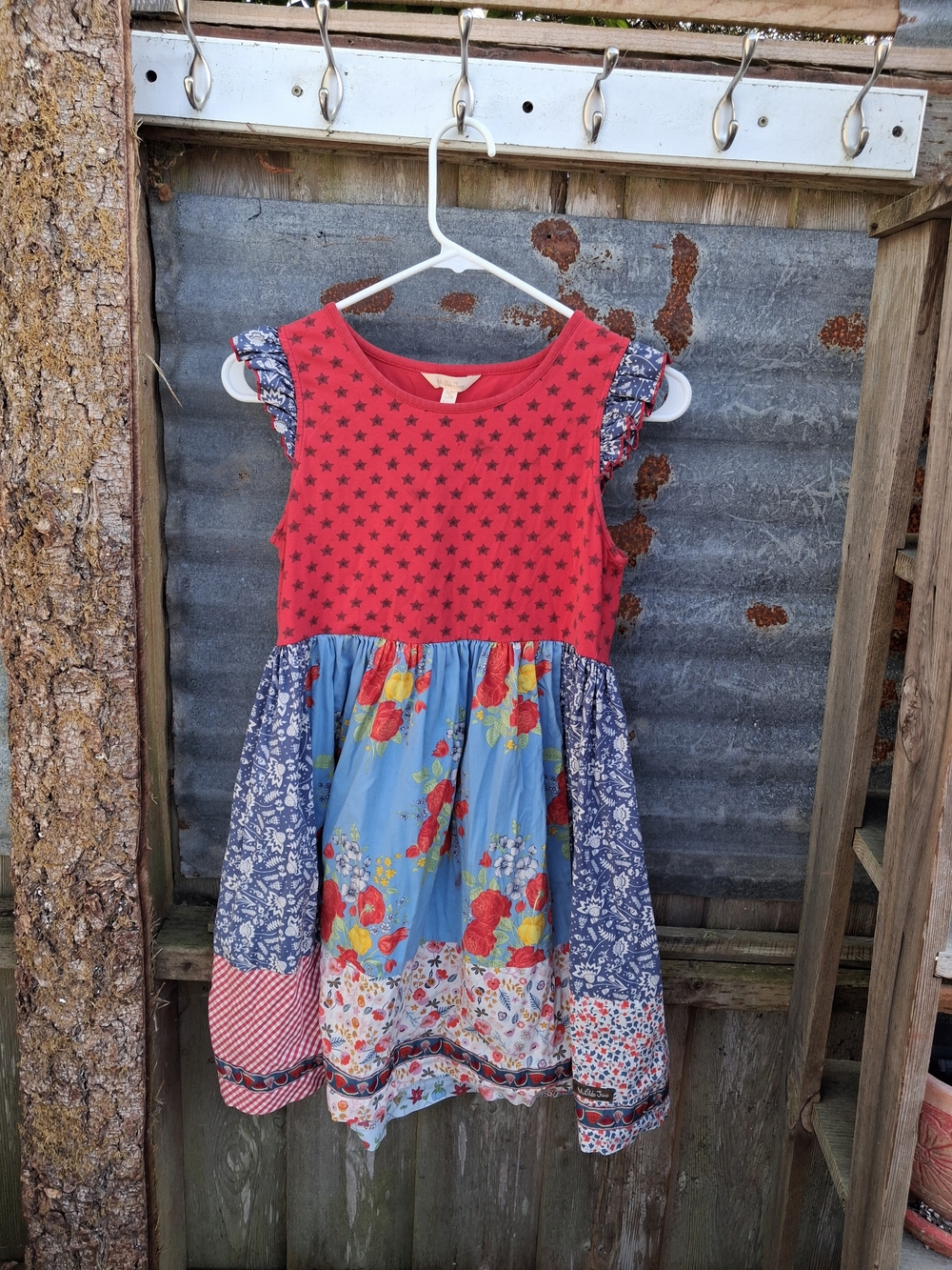Matilda Jane Mixed-Print Red & Blue Summer Dress